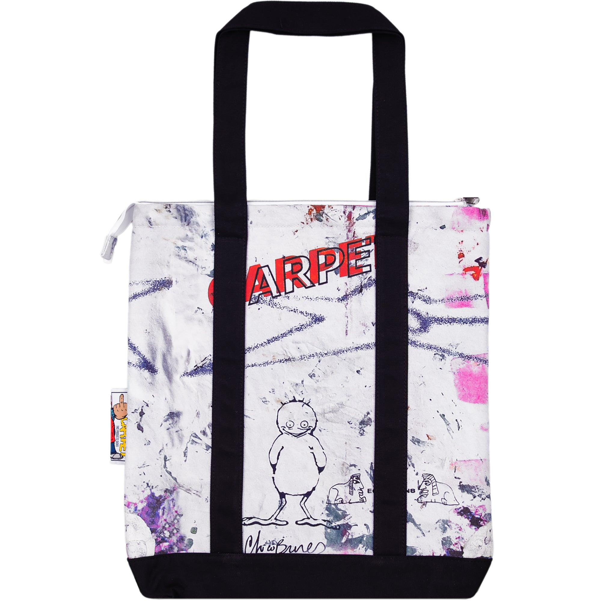 Carpet Company Rag Canvas Tote White