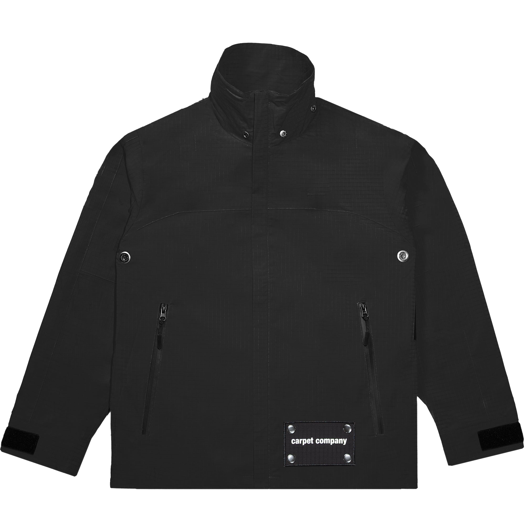 Carpet Company Rain Jacket with Reversible Hood Black