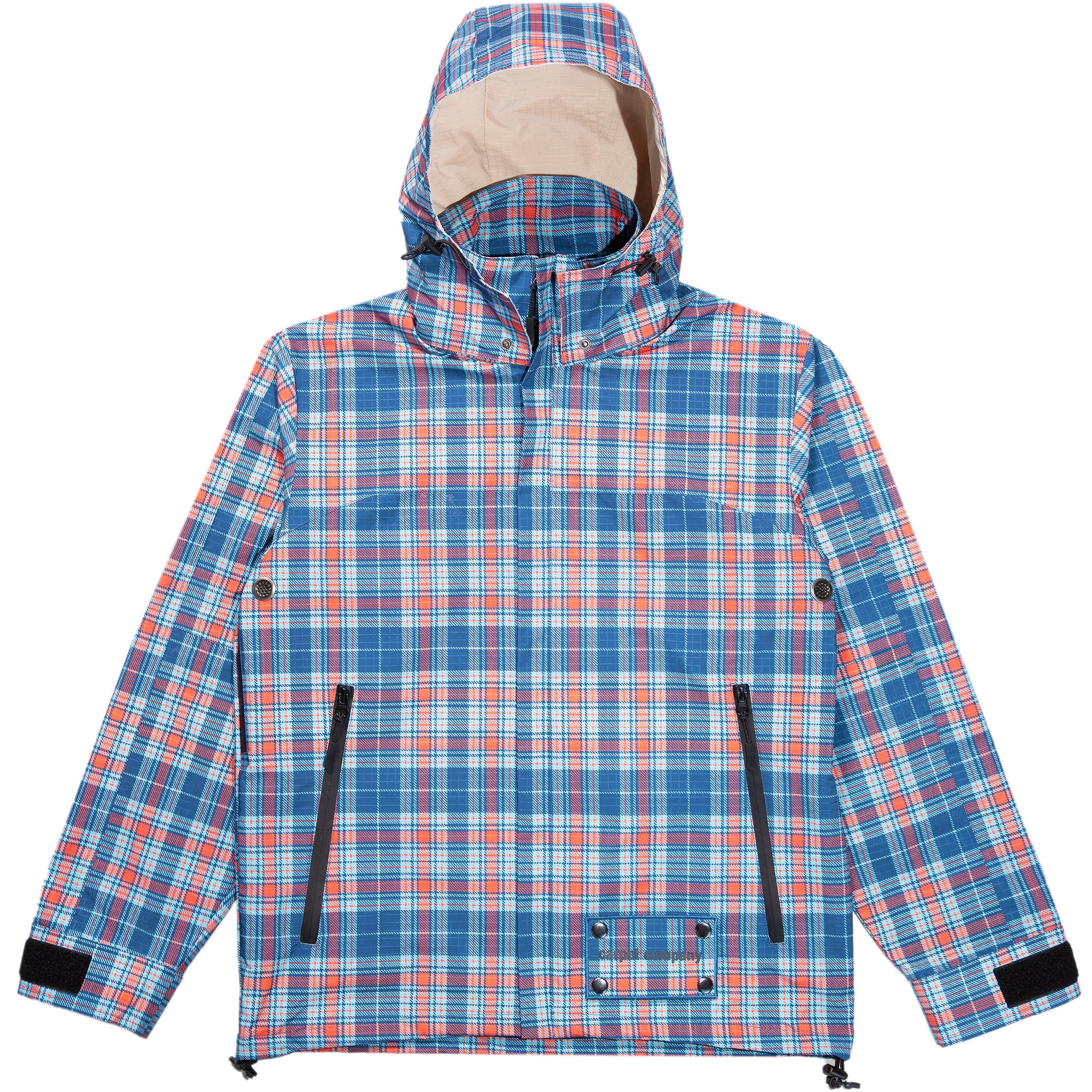 Carpet Company Rain Jacket with Reversible Hood Plaid