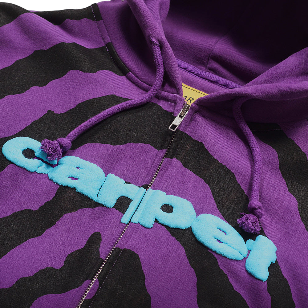 Carpet Company Spiral Zip-Up Hoodie Purple