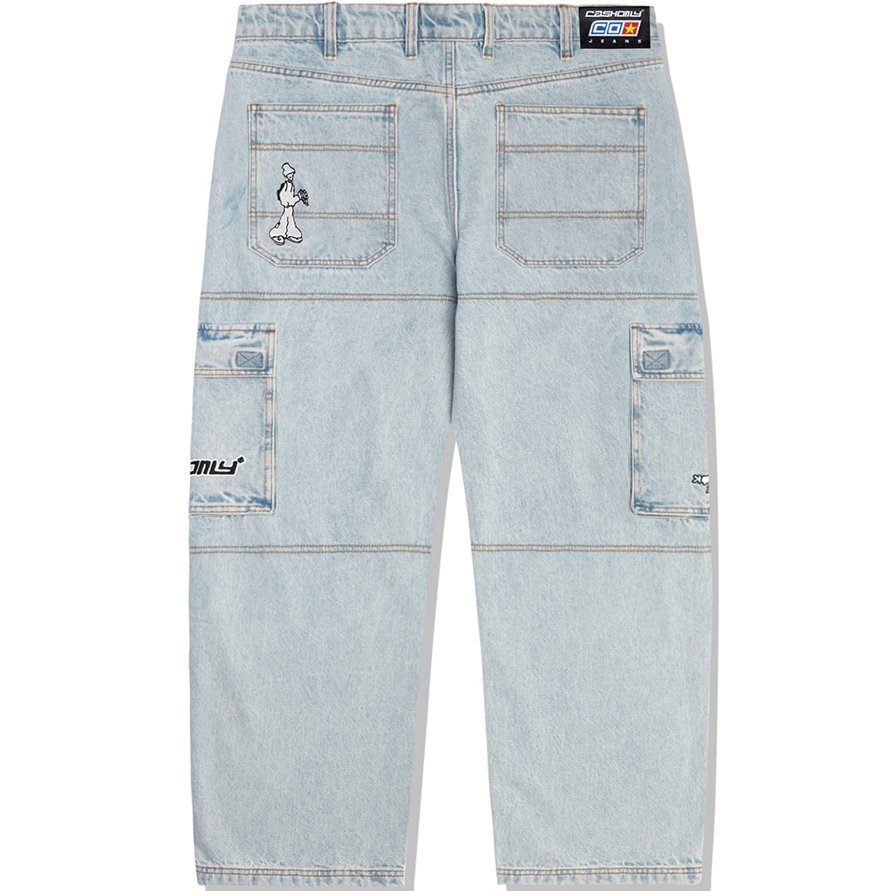 Cash Only Aleka Cargo Jeans Light Wash