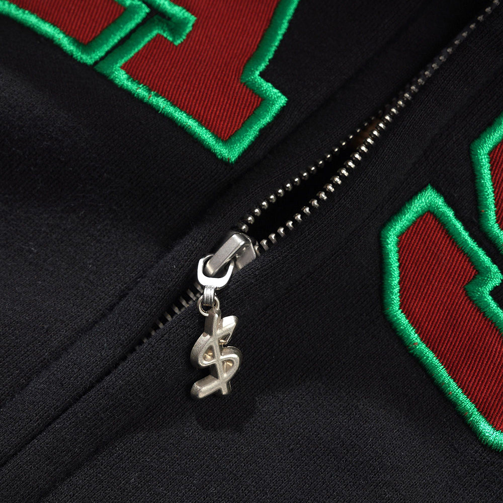 Cash Only Campus Zip-Thru Hood Washed Black