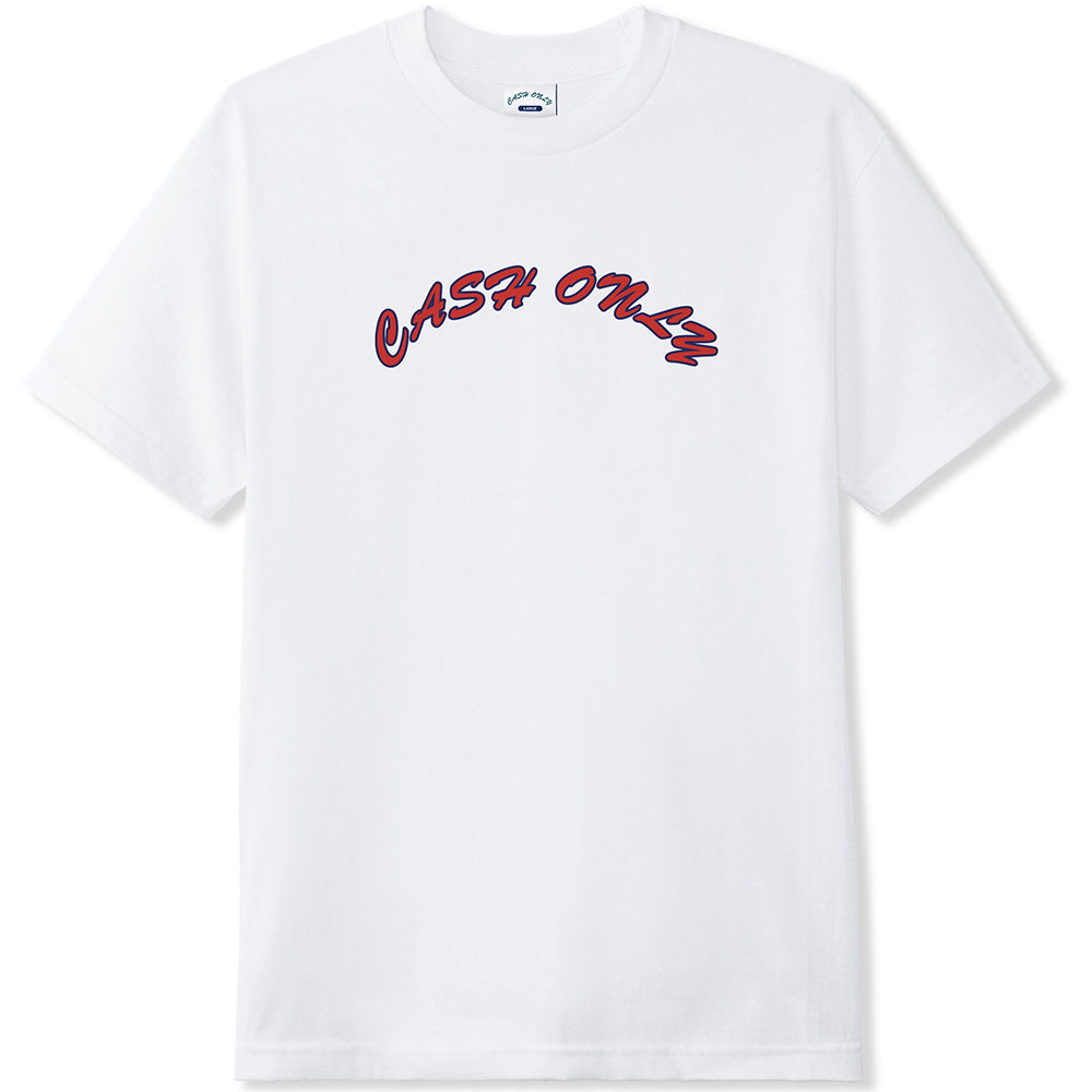 Cash Only Logo Tee White/Red