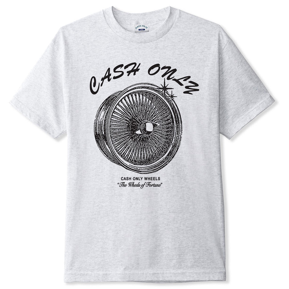 Cash Only Wheels Tee Ash