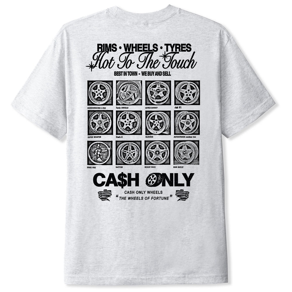 Cash Only Wheels Tee Ash