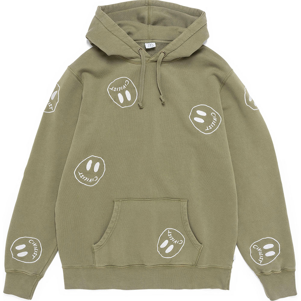 Civilist Allover Smiler Hood Olive