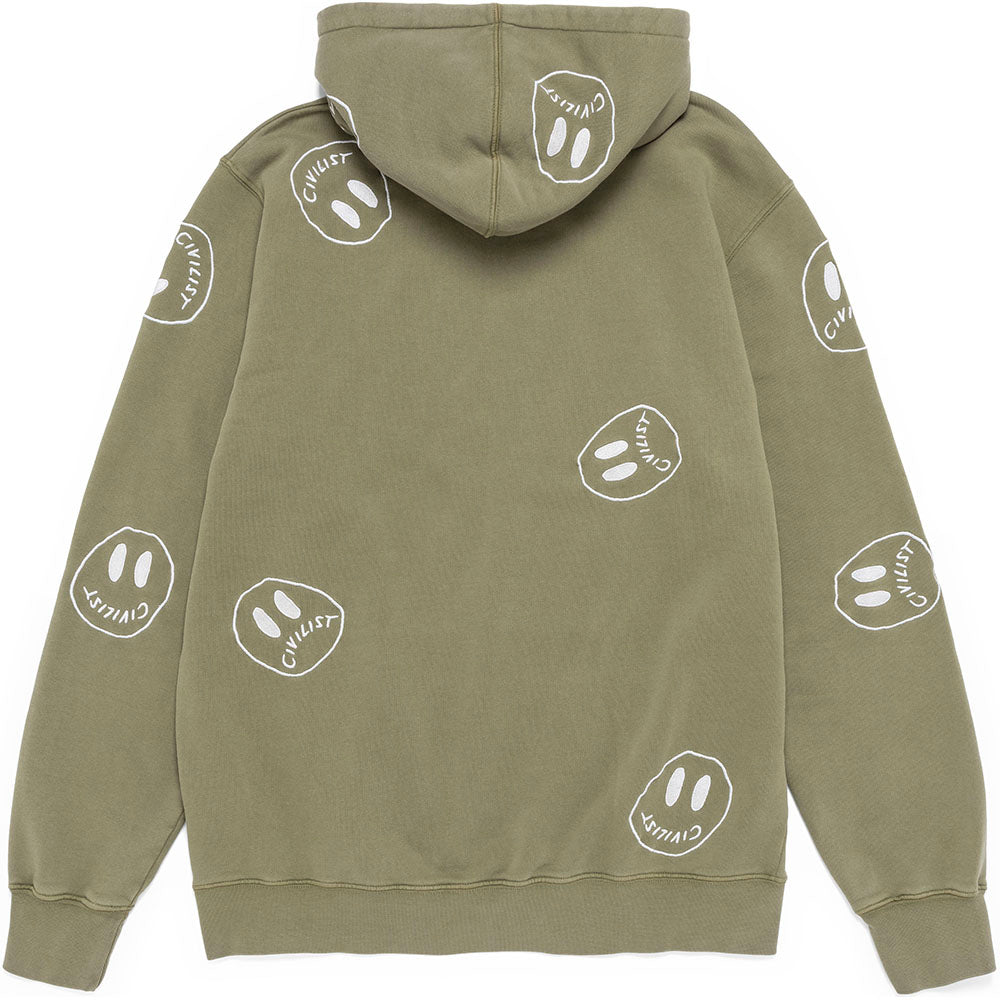 Civilist Allover Smiler Hood Olive