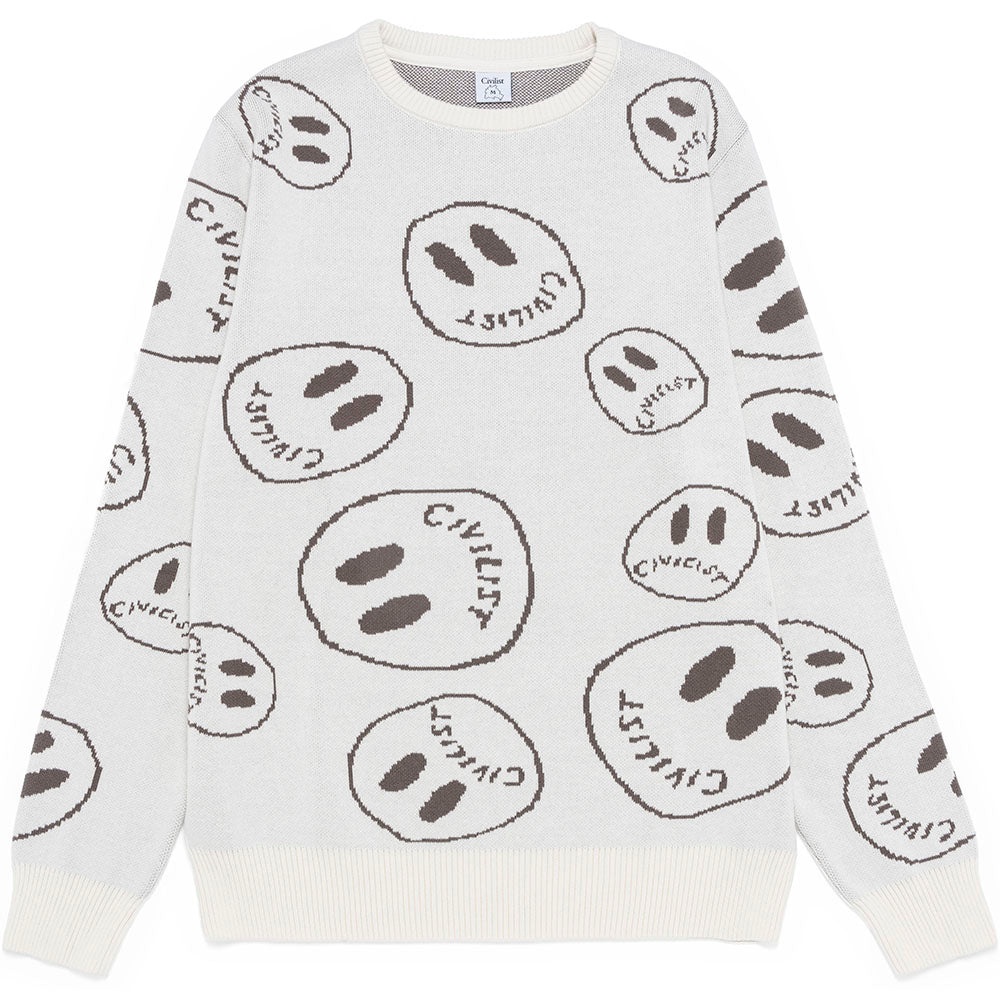 Civilist Smiler Knit Crew Ecru