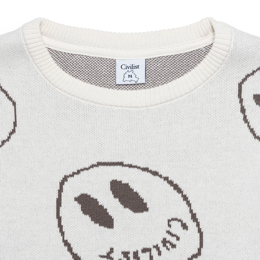 Civilist Smiler Knit Crew Ecru