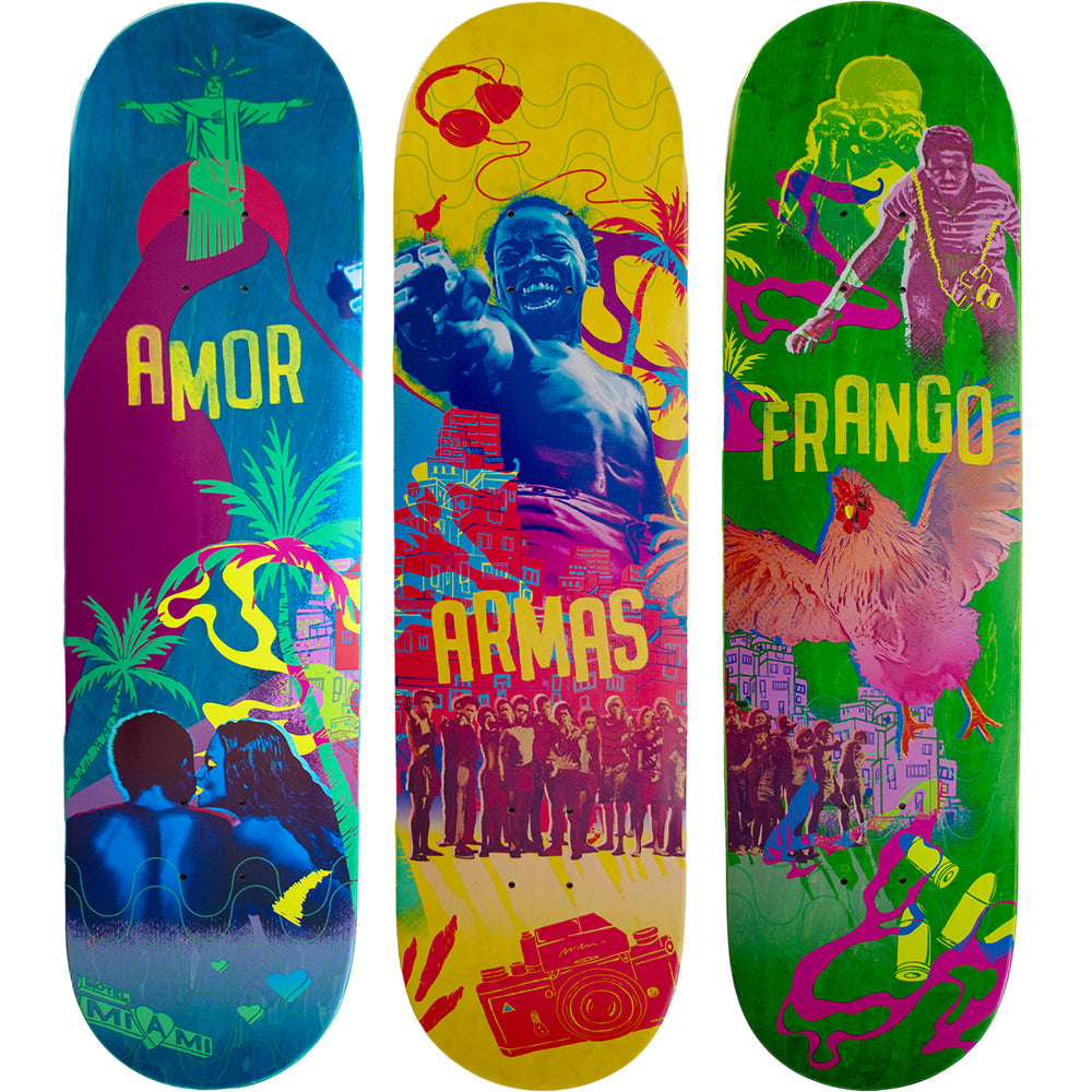 Clown City Of God Collectors Tryptch 3 Skateboard Deck Set