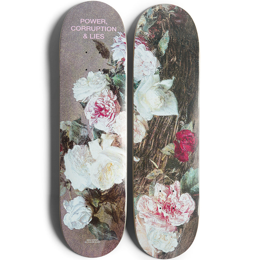 Color Bars x New Order Power, Corruption & Lies Skateboard Skateboard Decks Set 8.25"