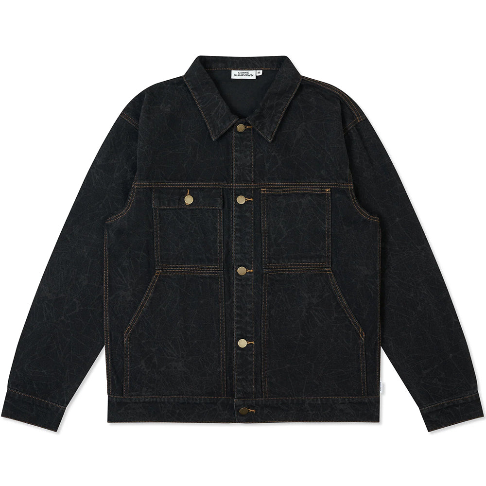 Come Sundown Toil Denim Jacket Black