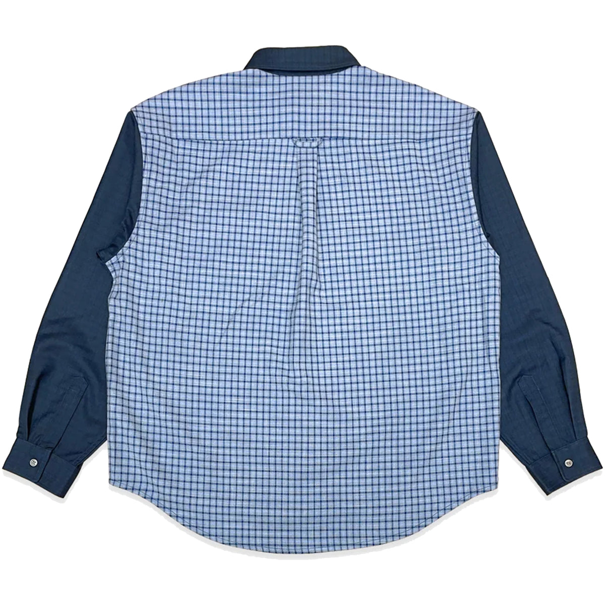 Dancer Split Checked Shirt Navy