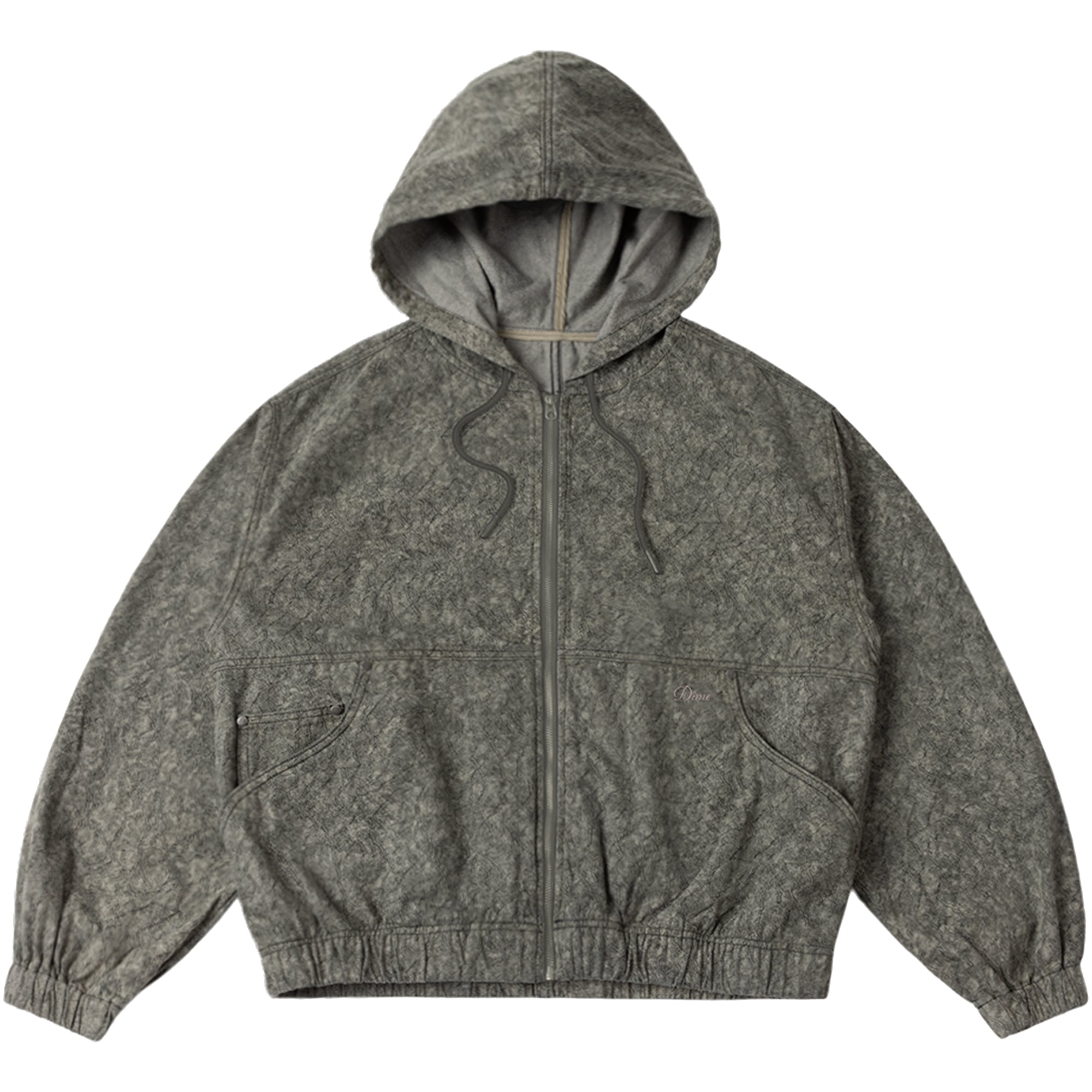 Dime MTL Hooded Denim Jacket Electric Charcoal