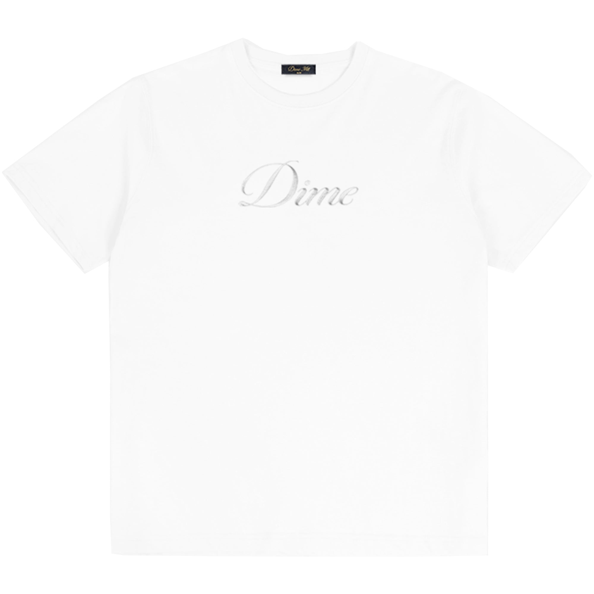 Dime MTL Cursive T-Shirt White/Silver