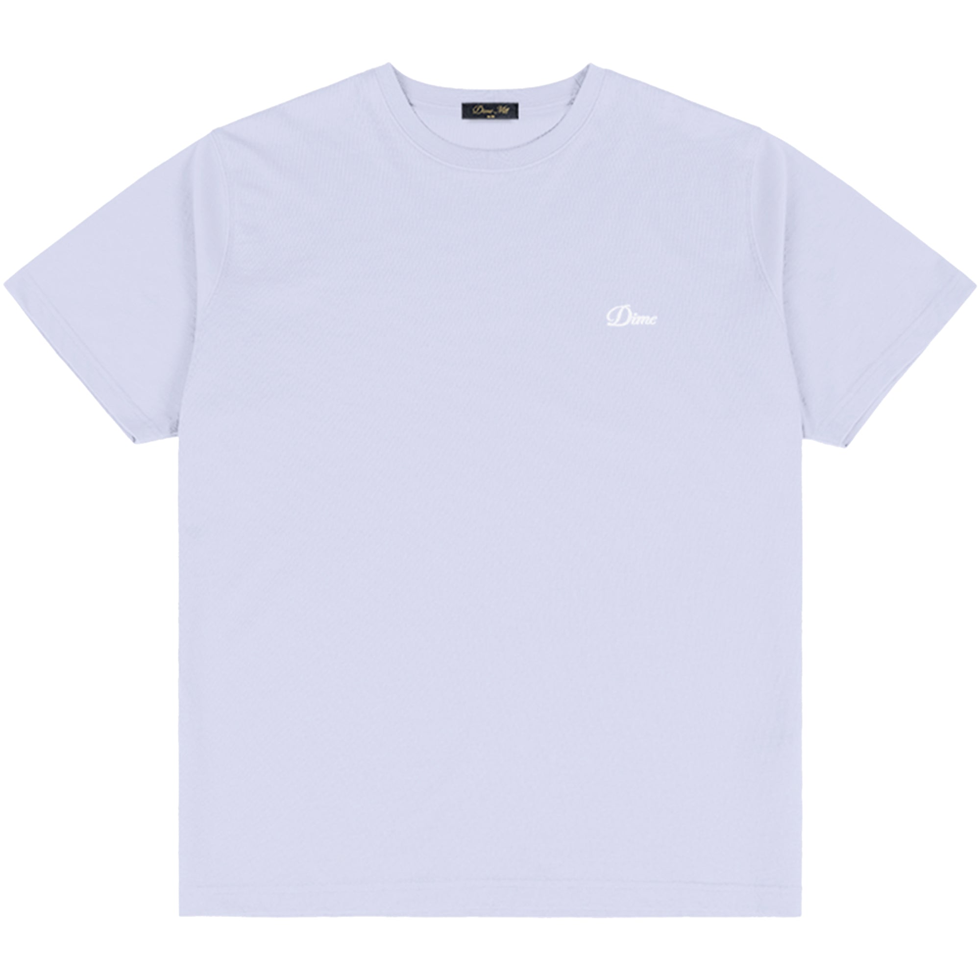 Dime MTL Cursive Small Logo T-Shirt Grey Lavender