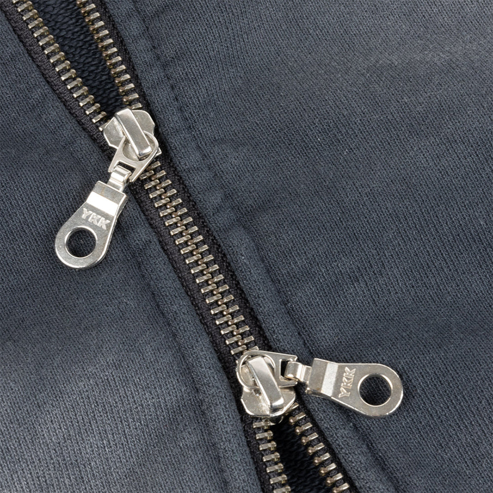 Dime MTL Cropped Zip Hoodie Black Washed