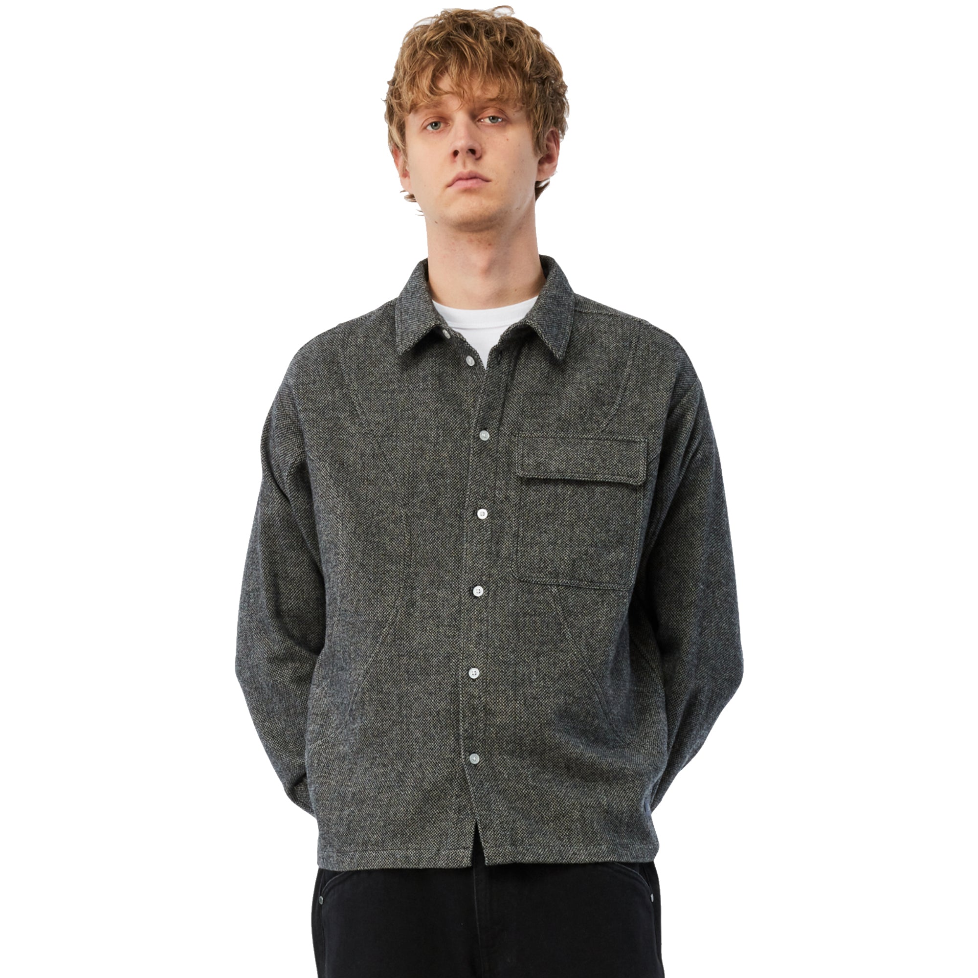 Dime MTL Wool Overshirt Silver