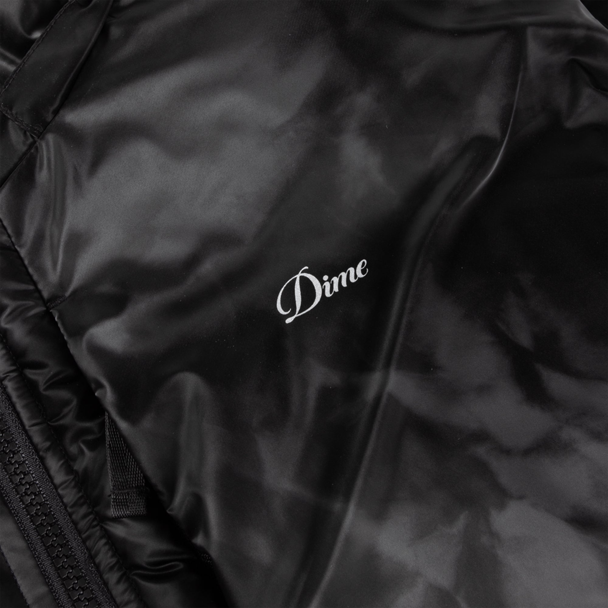 Dime MTL Wavy Puffer Jacket Smoke Black