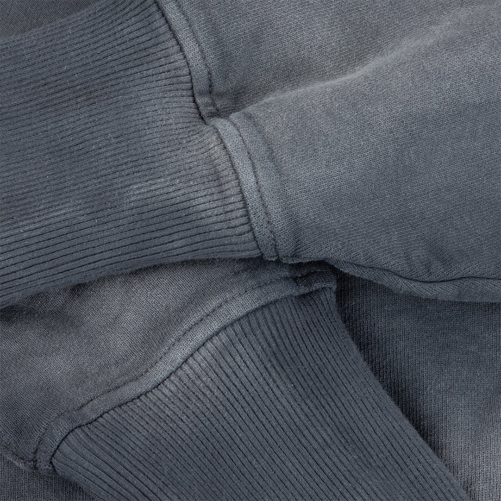 Dime MTL Cropped Zip Hoodie Black Washed