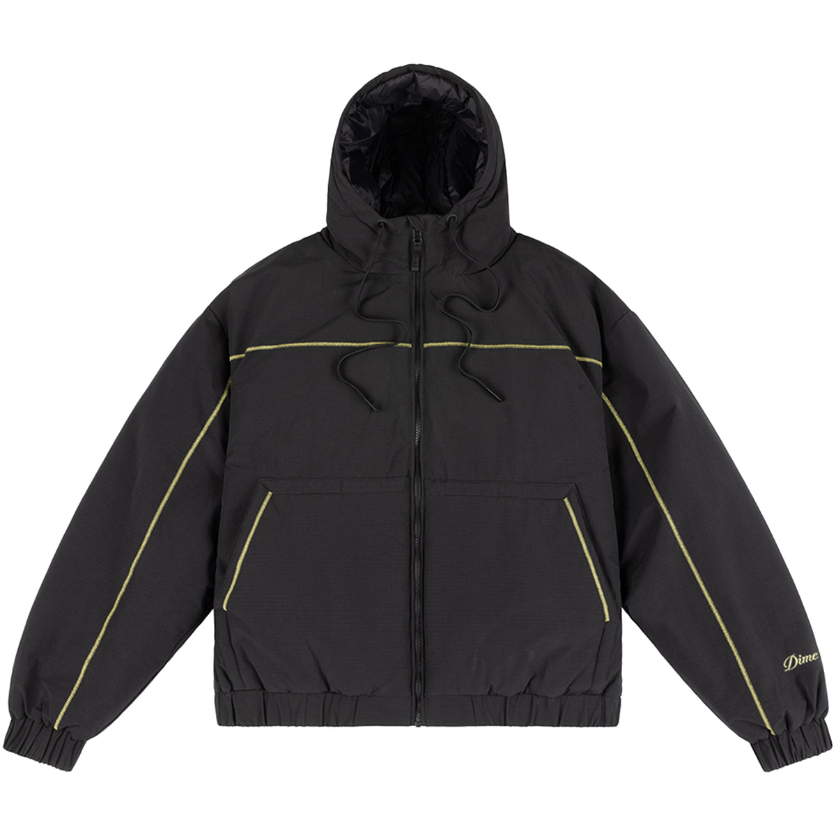 Dime MTL Quilted Ripstop Puffer Jacket Black | NOTE shop