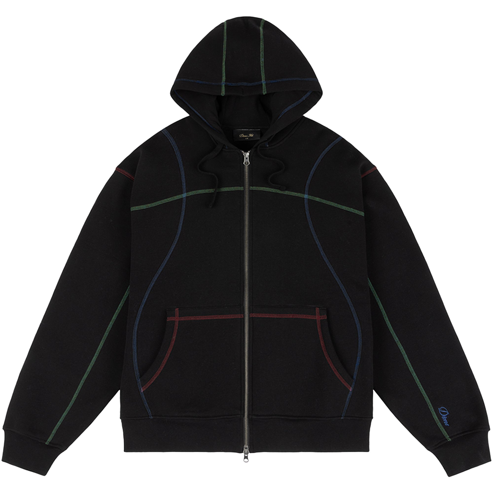 Dime MTL Court Zip Hoodie Black Multi