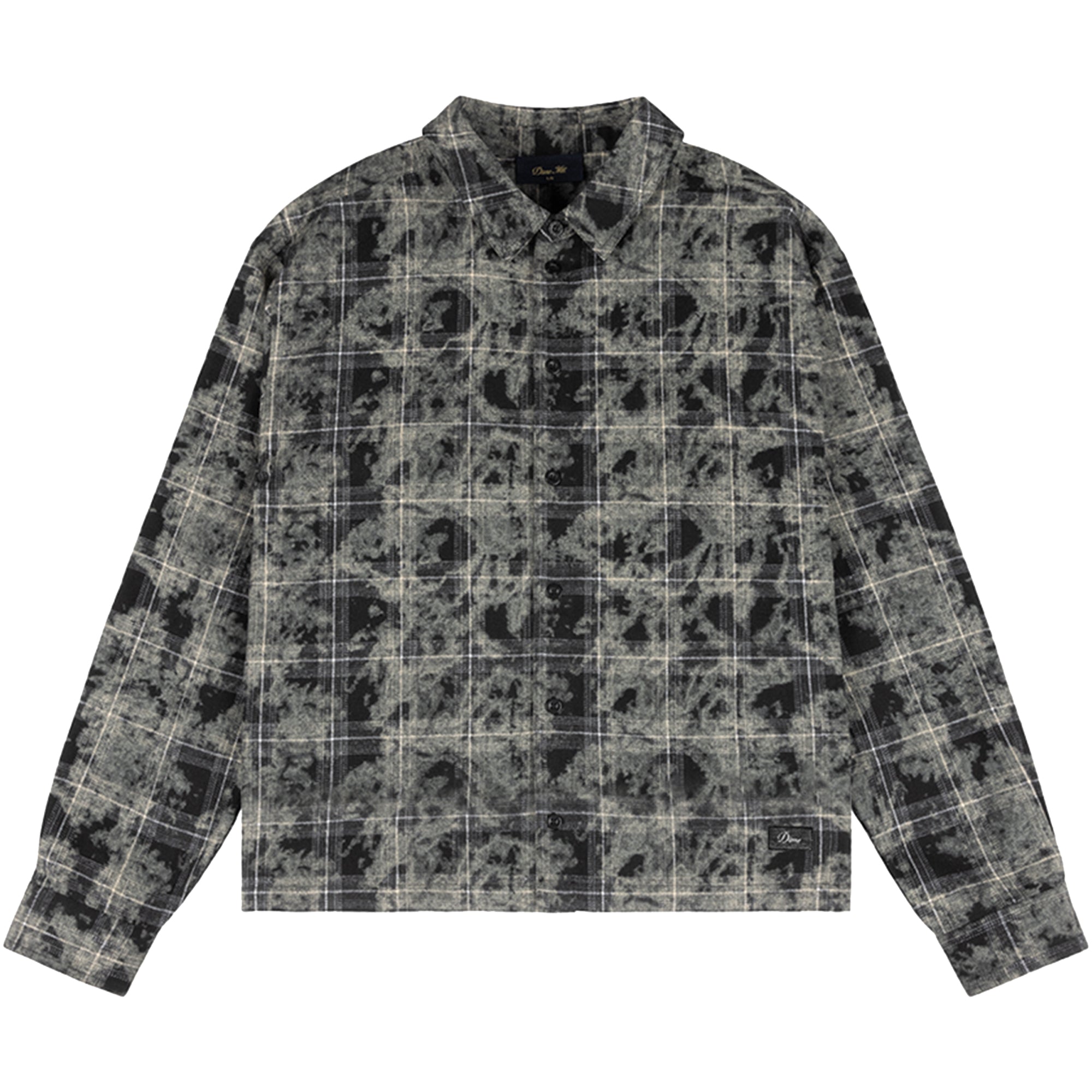 Dime MTL Plaid Flannel Shirt Bleached Black