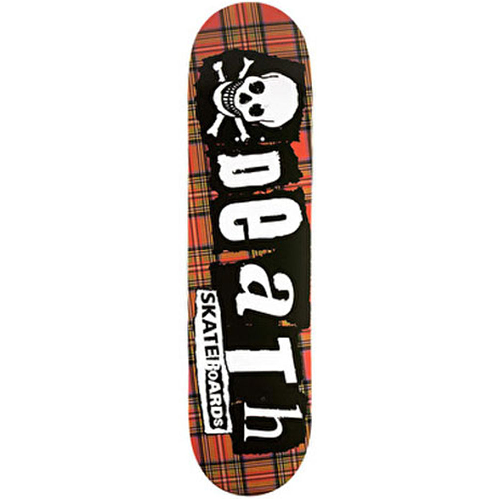 Death Tartan Punk Skateboard Deck 8.75"