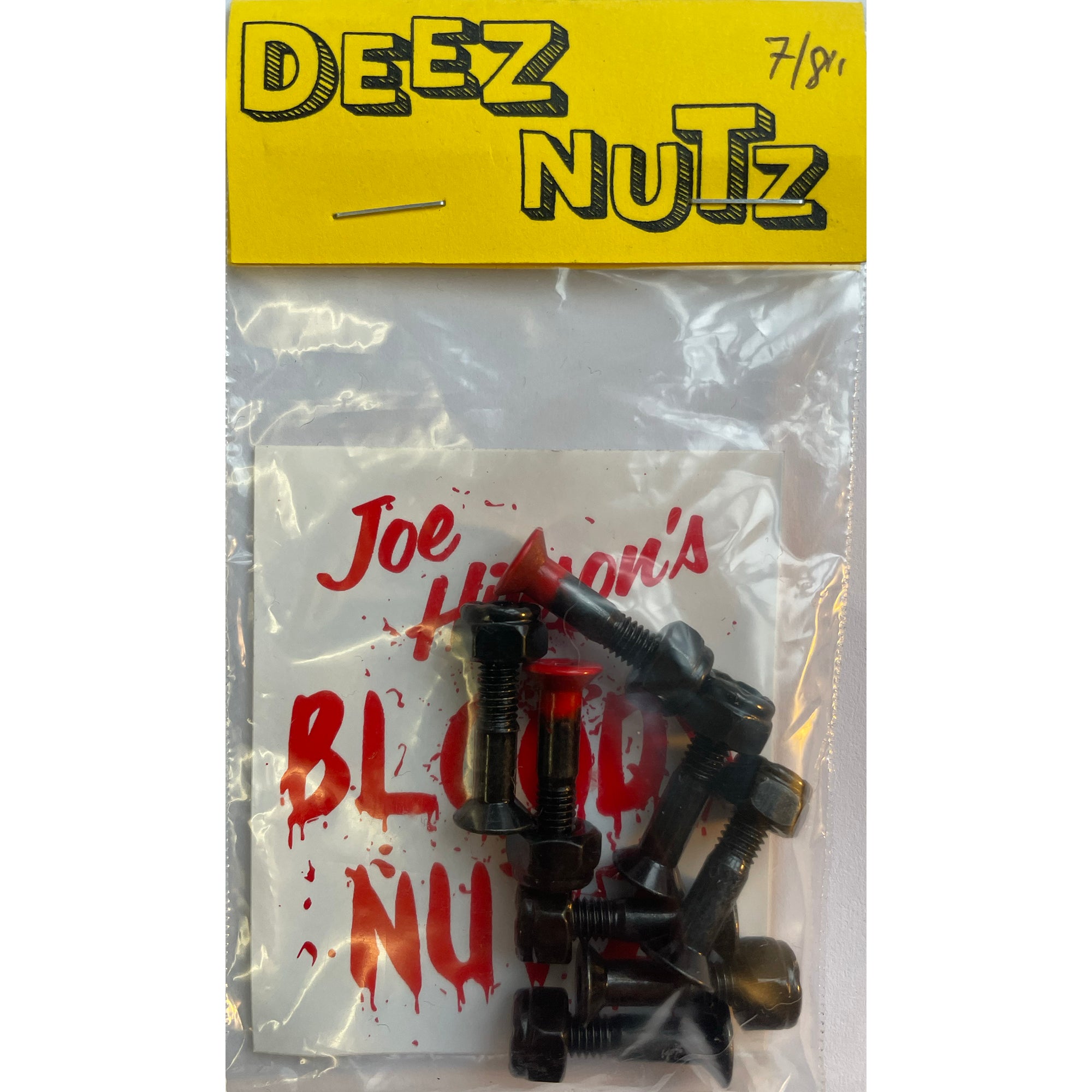 Deez Nutz Joe Hinson's Bloody Nutz Skateboard Bolts Allen ⅞"