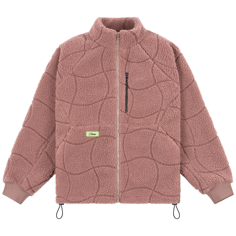 Dime MTL Coverstich Sherpa Fleece Mauve