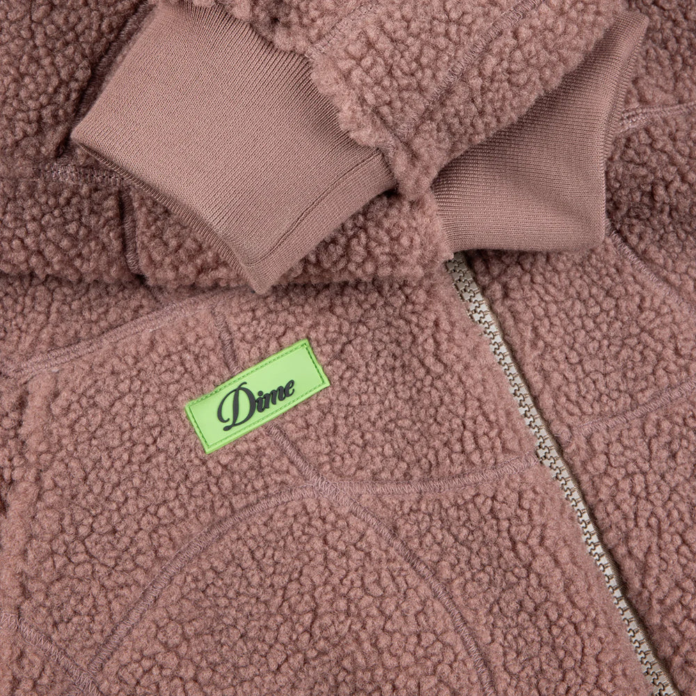 Dime MTL Coverstich Sherpa Fleece Mauve