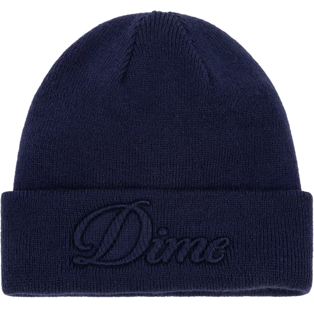 Dime MTL Cursive Fold Beanie Navy