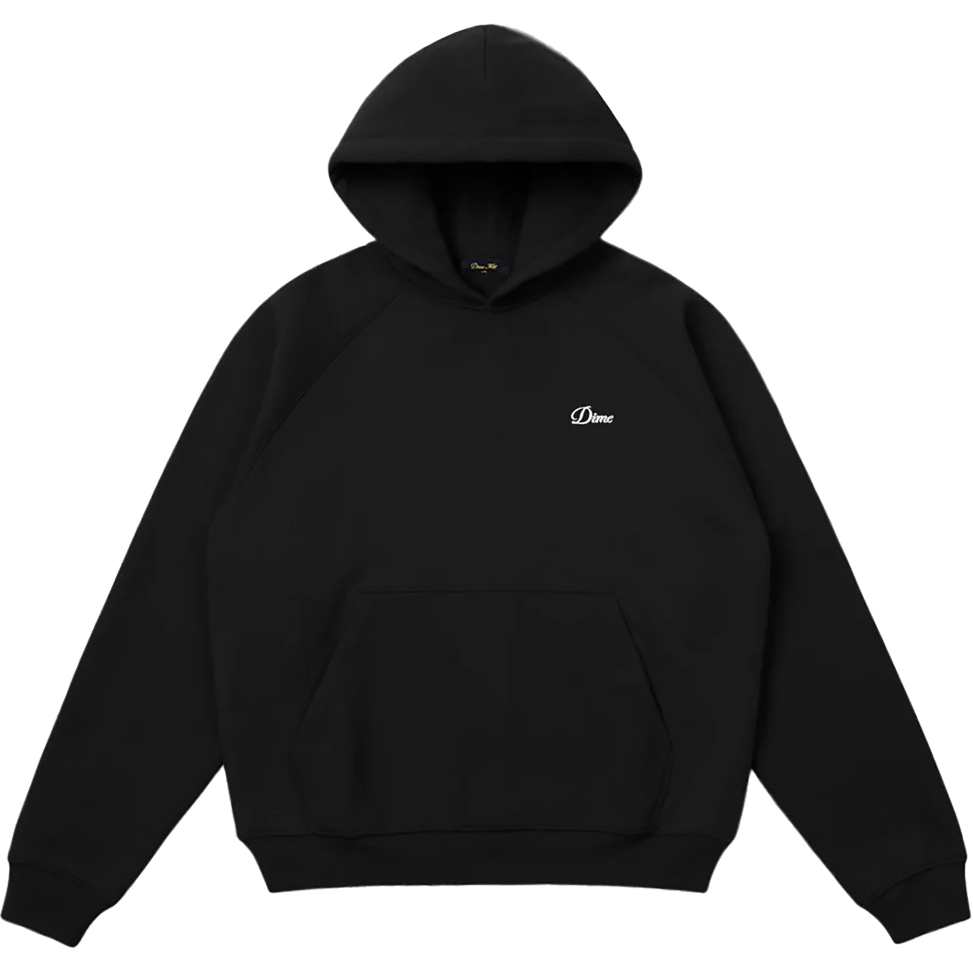 Dime MTL Cursive Small Logo Heavyweight Hoodie Black