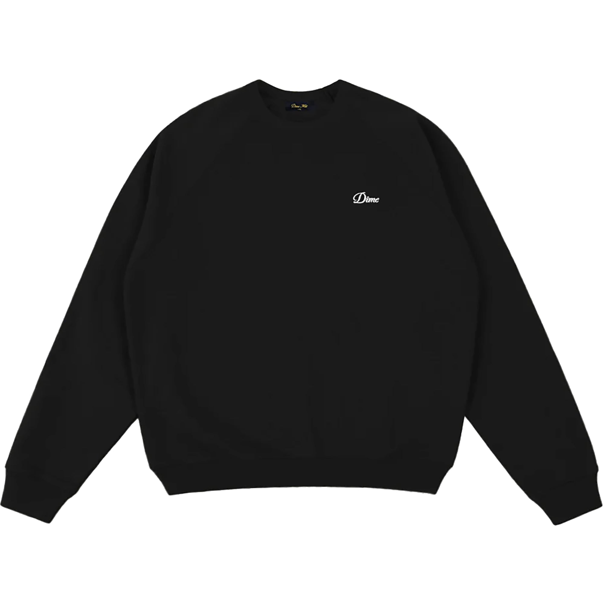 Dime MTL Cursive Small Logo Heavyweight Crewneck Black