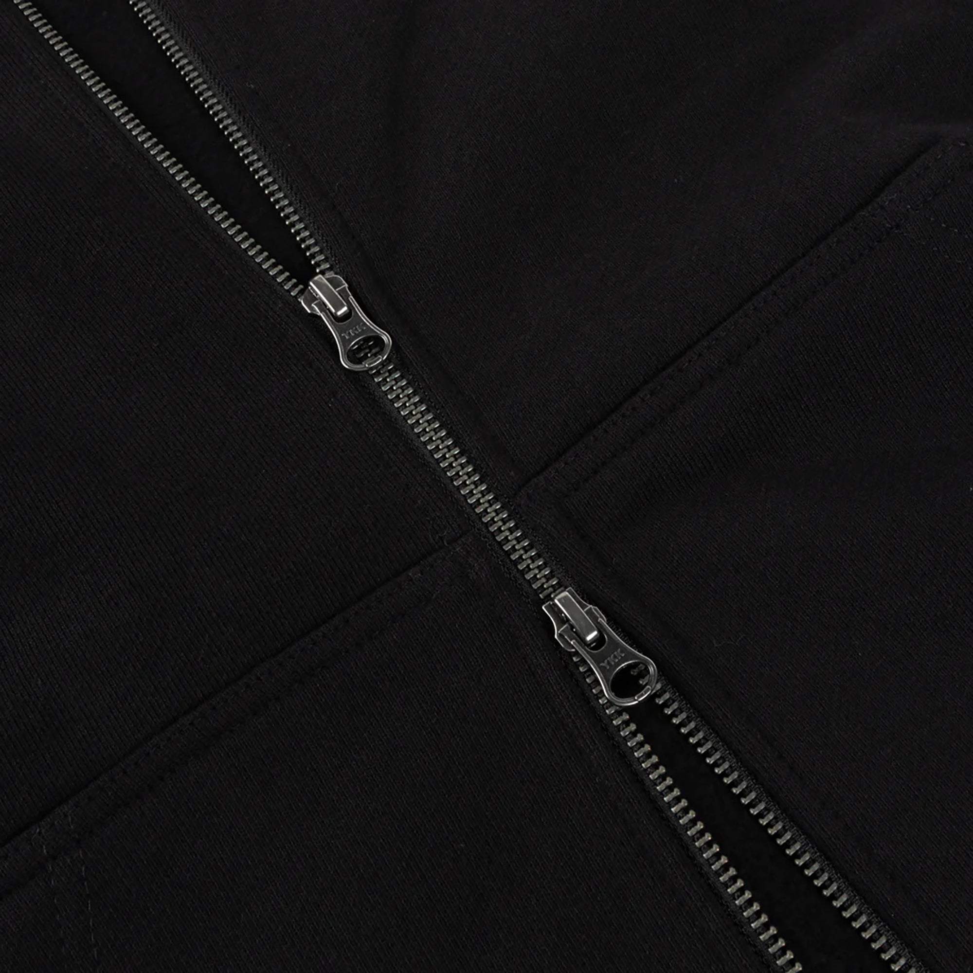 Dime MTL Cursive Small Logo Zip Heavyweight Hoodie Black