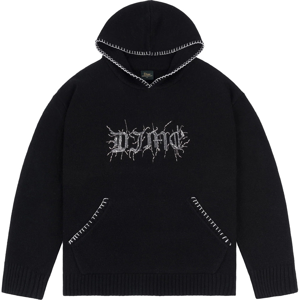 Dime MTL Hardcore Wool Hoodie Vintage Black