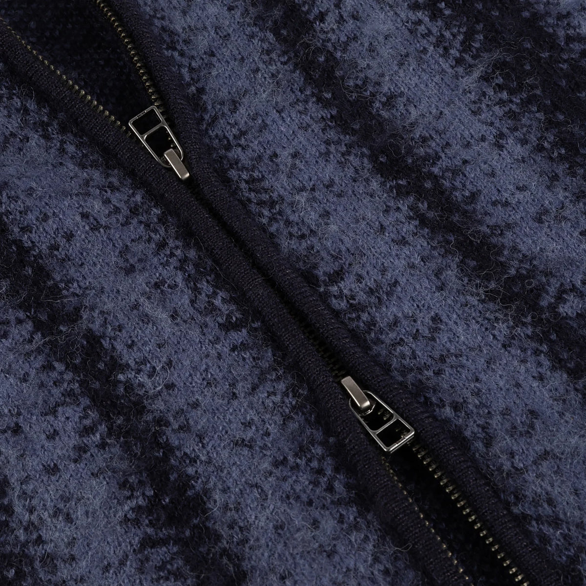 Dime MTL Mohair Striped Zip Hoodie Blue