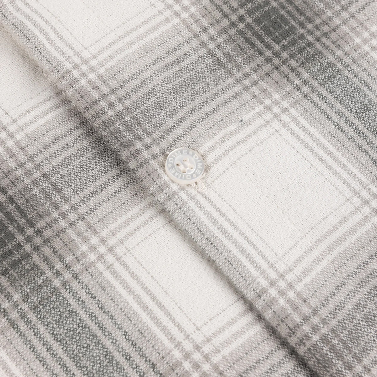 Dime MTL Premium Flannel Shirt Light Gray