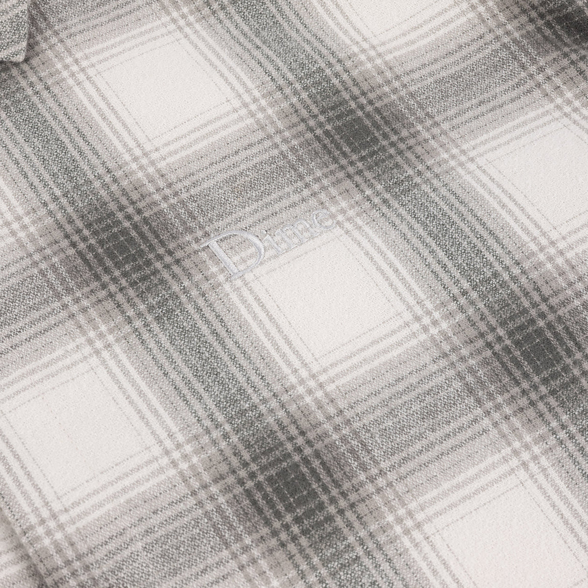 Dime MTL Premium Flannel Shirt Light Gray