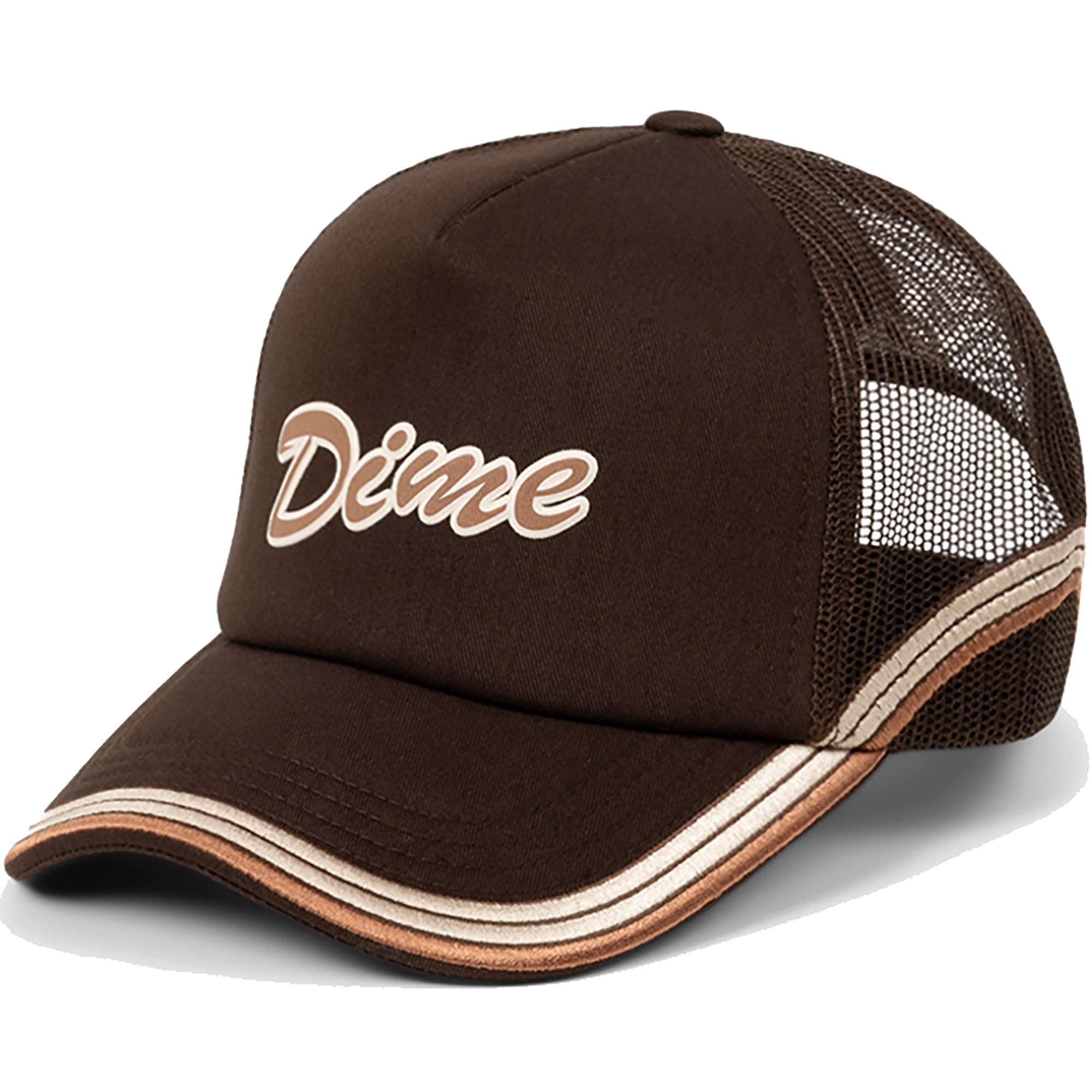 Dime MTL Race Trucker Cap Brown