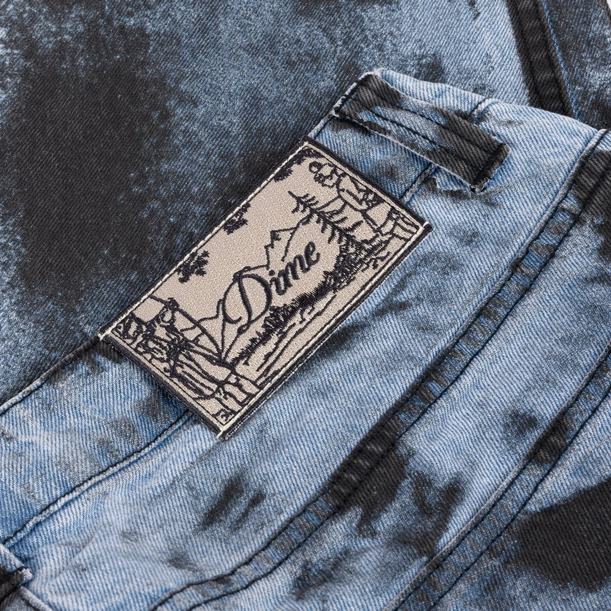 Dime MTL Relaxed Denim Pants Light Blue (Black Paint)