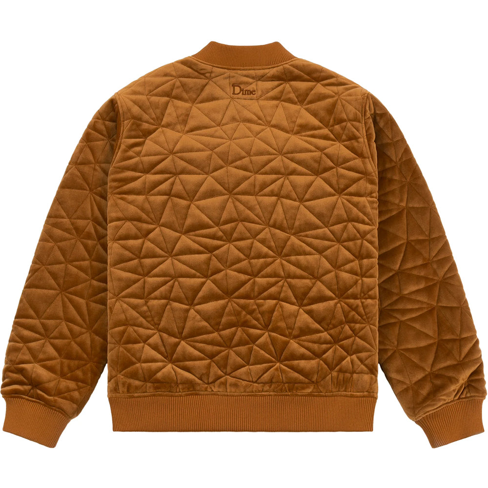 Dime MTL Velour Bomber Jacket Rust