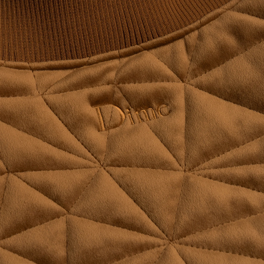 Dime MTL Velour Bomber Jacket Rust