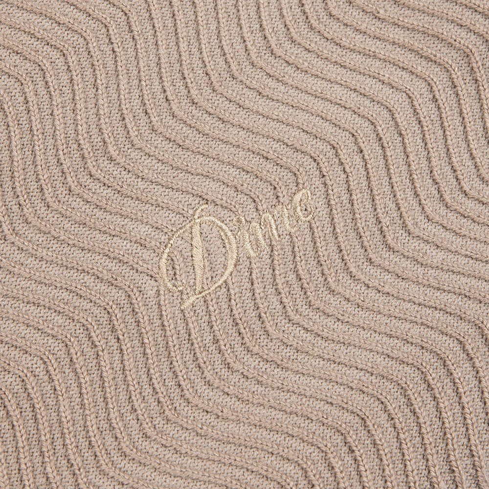 Dime MTL Wave Cable Knit Sweatshirt Tan