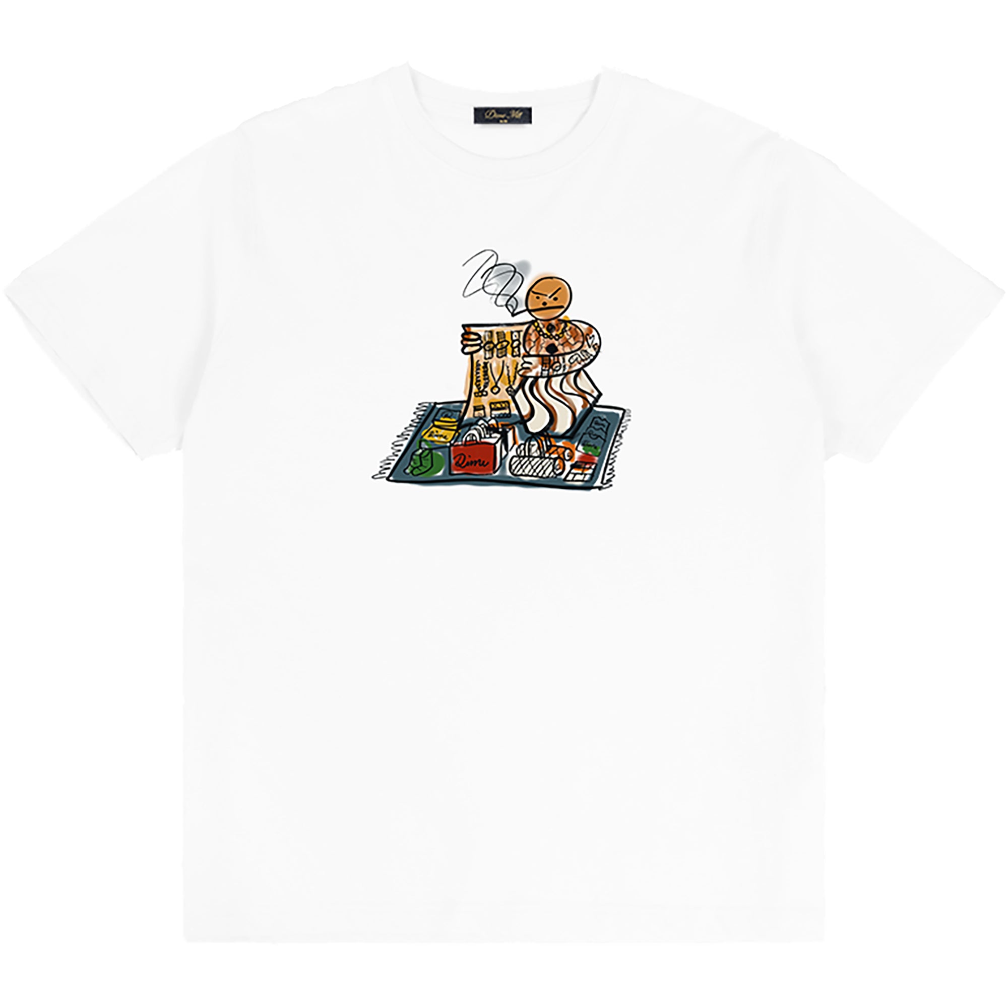 Dime MTL x Quartersnacks Snackman Dealer T-Shirt White