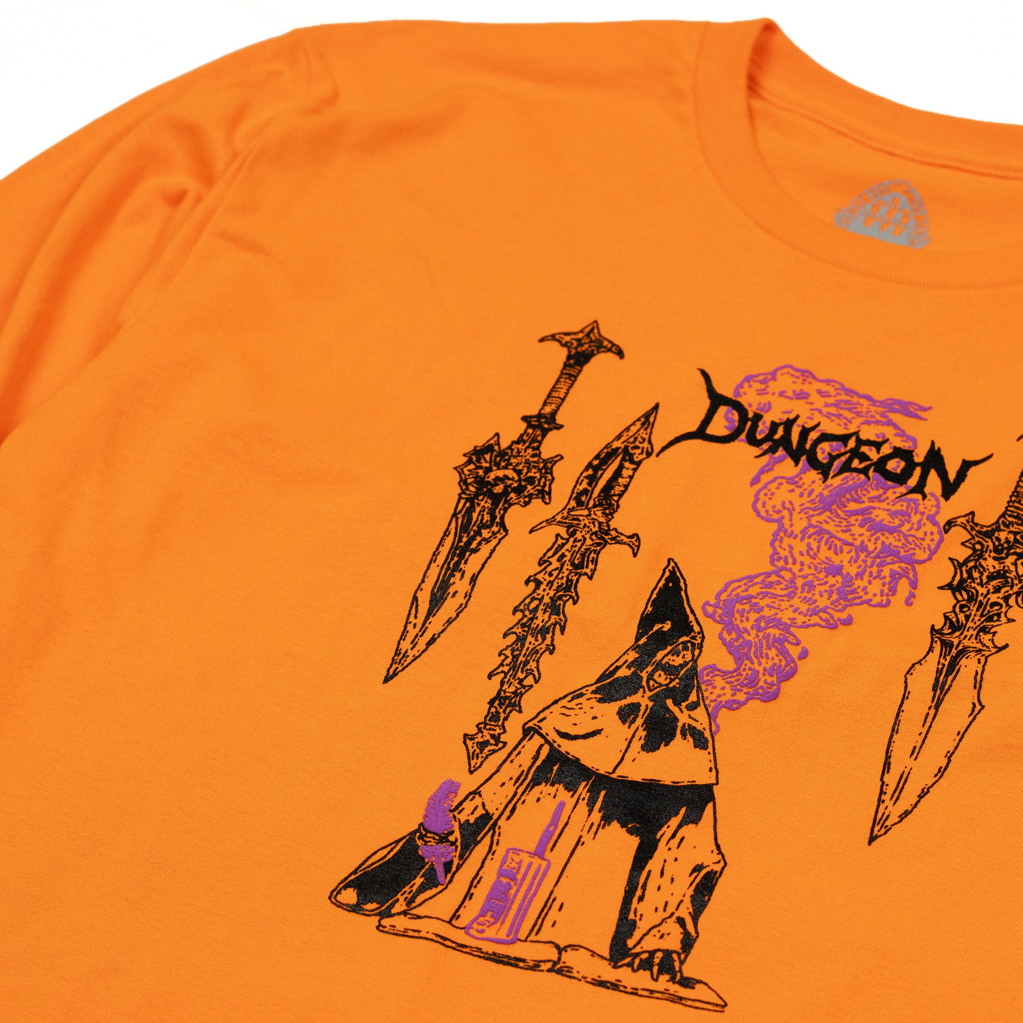 Dungeon Gateway Spell Caster Long Sleeve Tee Safety Orange