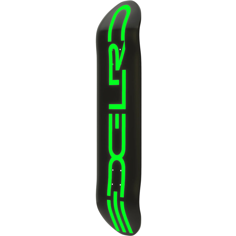 EDGLRD Tech Script Team Skateboard Deck Black/Green 8"