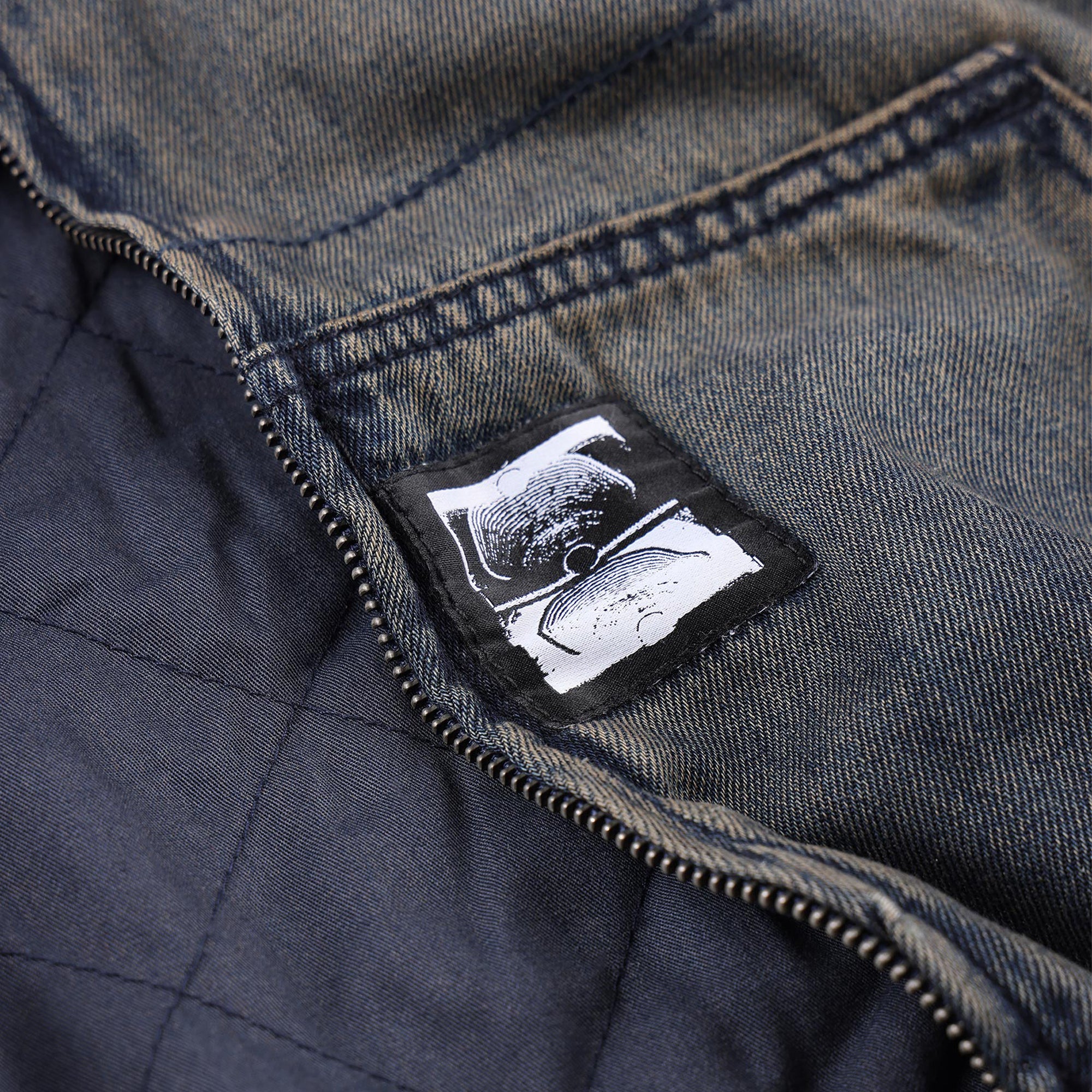 Former Enigma Hooded Denim Jacket Dark Blue