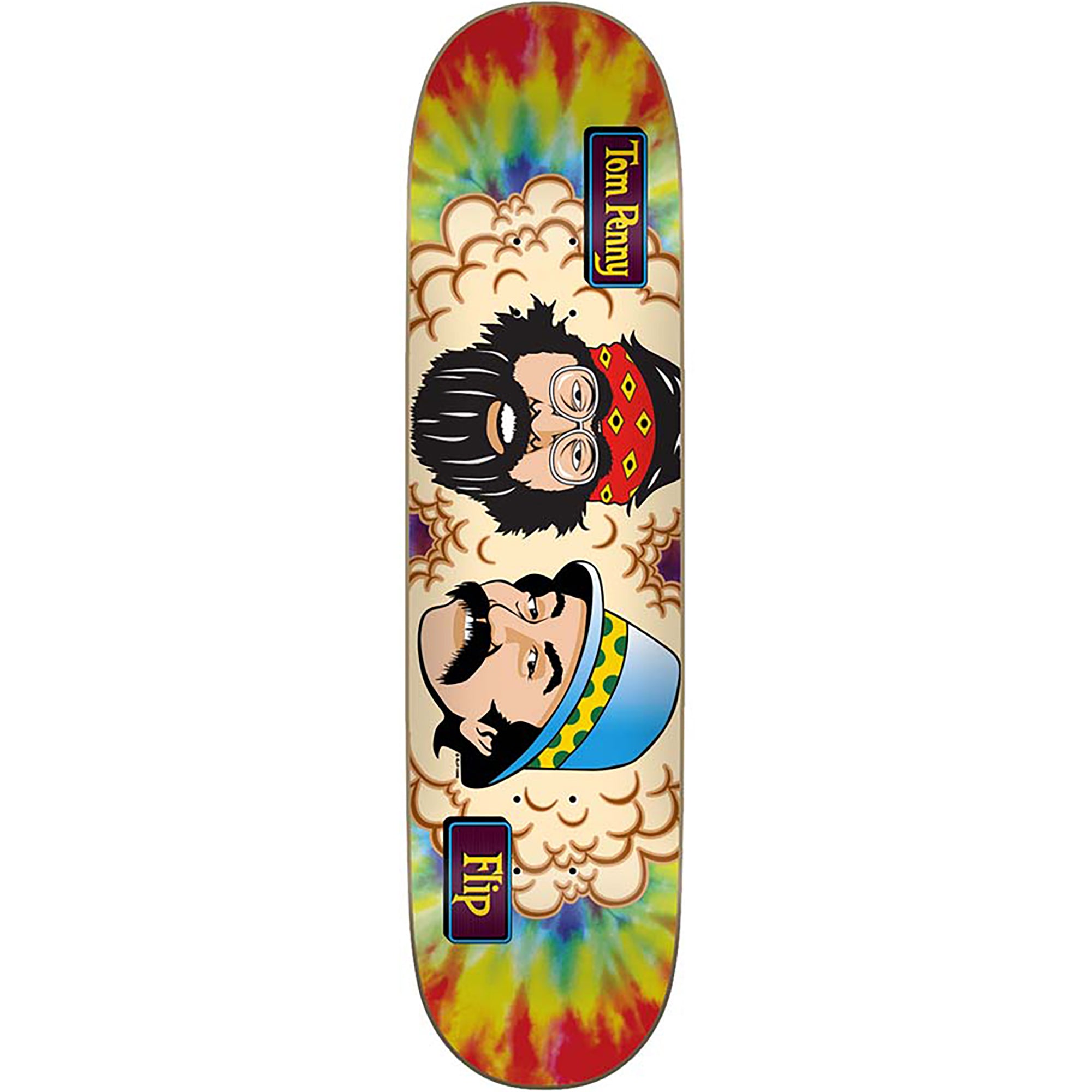 Flip Tom Penny Toms Friends Tie Dye Skateboard Deck 8.25