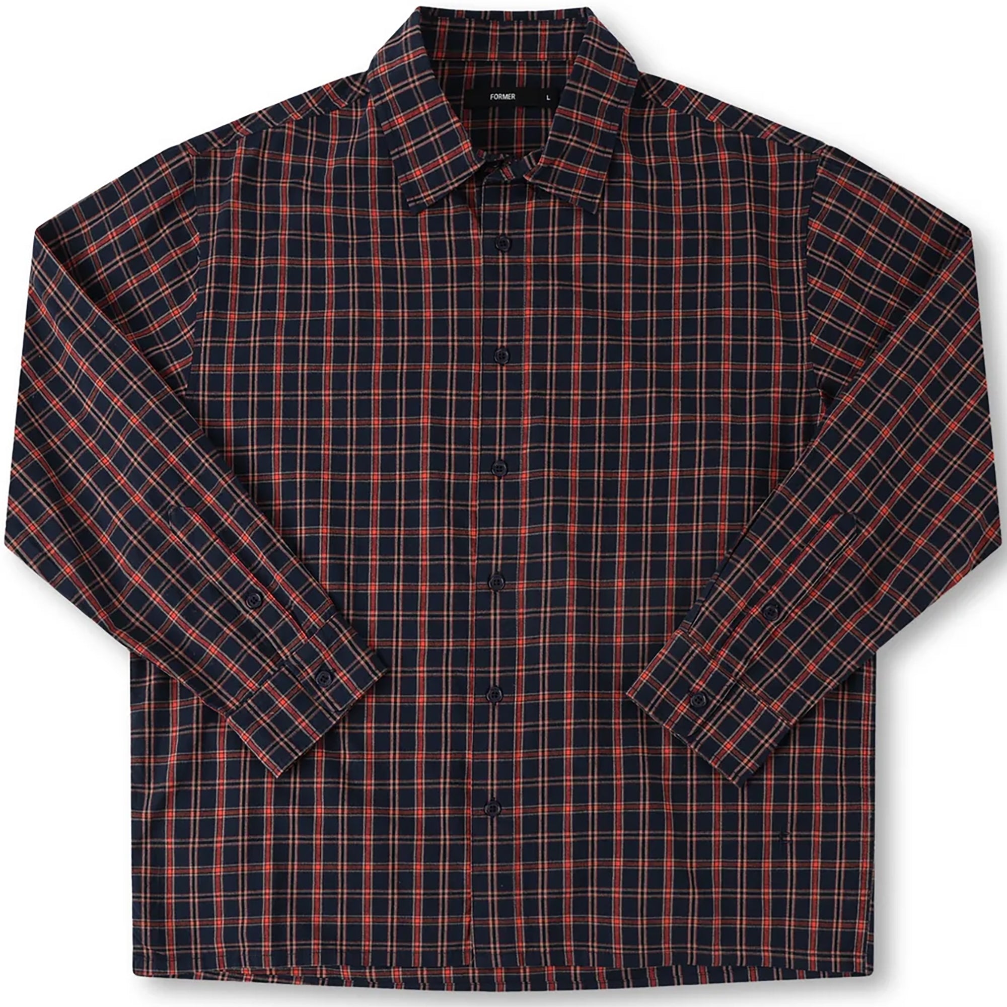 Former Vivian Check Long Sleeve Shirt Navy